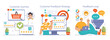© inspiring.team - Customer feedback set. Consumer reviews public exchange. Sharing