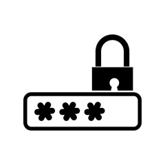 Poster - Lock, login, password, safe, security symbol flat trendy style illustration on white background..eps
