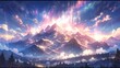 ［AI生成画像］雪山、夜空4