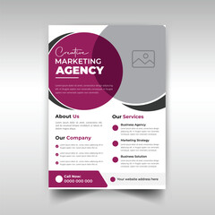 Wall Mural - Business marketing flyer design for creative agency