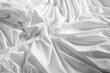 White fabric with creases and pleats. Smooth textured backdrop. Generative AI