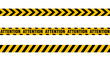 Various danger ribbon set