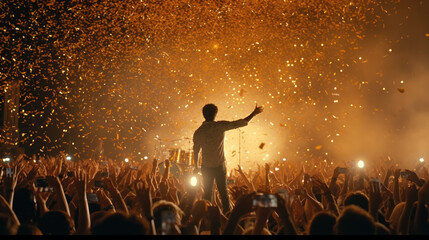 Poster - A rock concert with a dynamic shot of the stage