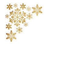 Wall Mural - Gold Snowflake Decorations