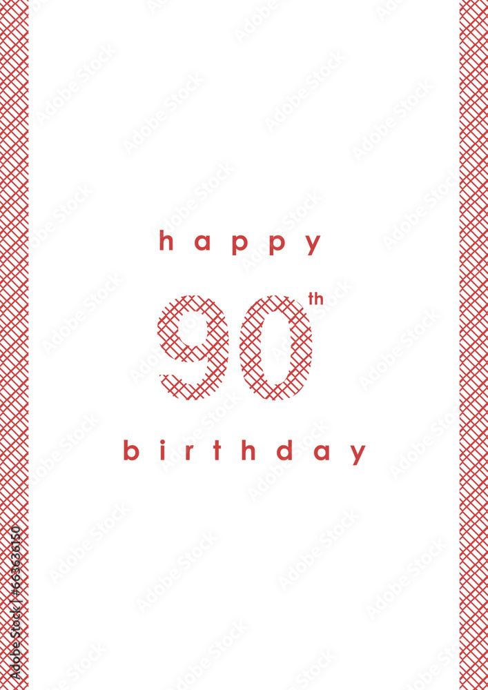 Digital png illustration of card with happy 90th birthday text on ...