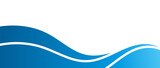 Modern blue banner background. Graphic design banner pattern background template with dynamic wave shapes.
