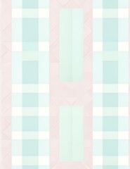 Wall Mural - plaid pattern in light pink and light aqua green colors Ai generative