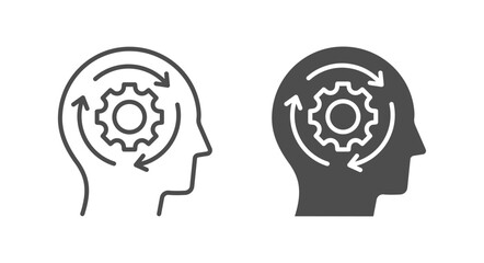 Poster - adaptability icons on white background. vector illustration.