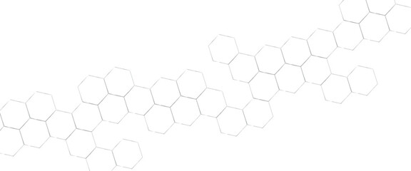 Wall Mural - modern hexagon vector illustration, honeycomb background with glowing hexagon geometric lines.