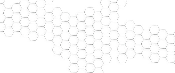 modern hexagon vector illustration, honeycomb background with glowing hexagon geometric lines.