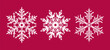 Beautiful snowflakes templates for laser cutting. Set of Christmas decorations.