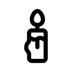 Sticker - candle line icon