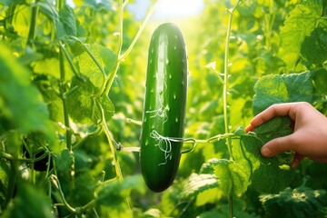 Wall Mural - cucumber farming garden