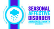 December is Seasonal Affective Disorder Awareness Month background template. Holiday concept. background, banner, placard, card, and poster design template with text inscription and standard color.