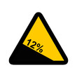 pente descente route triangle jaune panneau signalisation danger
