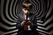 Von Television und Smartphone hypnotisiertes Kind