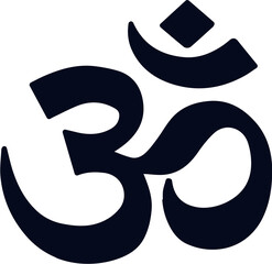 Om Hindu symbol vector illustration. Aum symbol of Hinduism