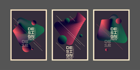 Poster - A template to use in your design. A composition of geometric shapes. Graphic elements for design and creativity.
