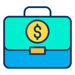 Sticker - Lineal color Dollar Business bulb icon