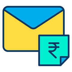 Poster - Lineal color Rupees Message icon