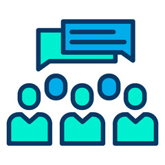 Canvas Print - Lineal color User chat icon