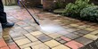 Washing service - cleaning of block paving with a high pressure washer