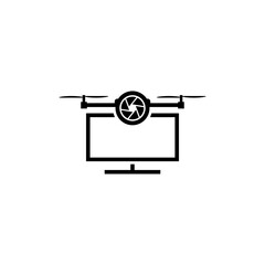 Wall Mural - Drone monitor icon isolated on transparent background