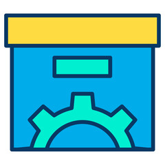 Sticker - Lineal color Package box icon