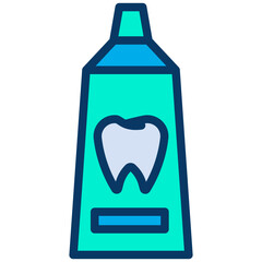 Wall Mural - Lineal color Toothpaste icon