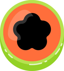 Poster - Papaya cut icon