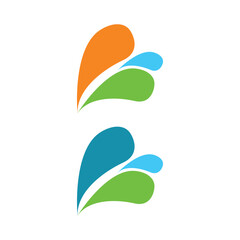 Fototapete - wave splash swoosh logo vector. Swoosh Template