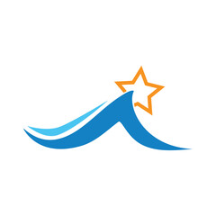 Fototapete - wave splash swoosh logo vector. Swoosh Template