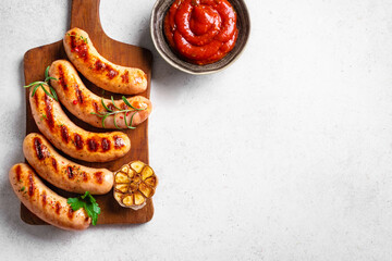 Wall Mural - Grilled sausages