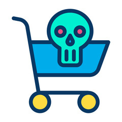 Sticker - Lineal color Shopping bag icon