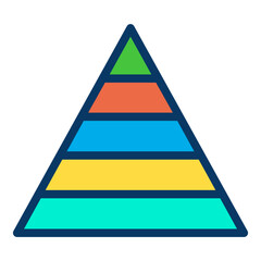 Wall Mural - Lineal color Pyramid icon