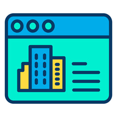 Sticker - Lineal color Real estate Web icon