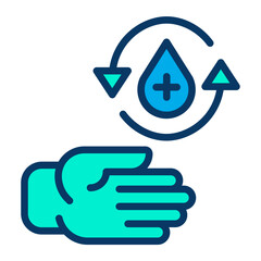 Sticker - Lineal color Hygiene hand icon