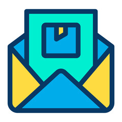 Sticker - Lineal color Package Box Mail icon