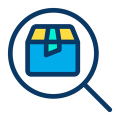 Sticker - Lineal color Delivery box search icon