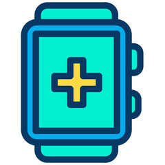 Sticker - Lineal color Medical Smartwatch icon