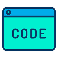 Sticker - Lineal color Web Code icon