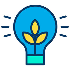 Wall Mural - Lineal color Idea bulb icon