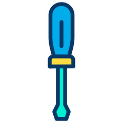 Poster - Lineal color Screwdriver icon