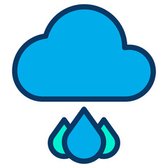 Sticker - Lineal color Raindrop icon