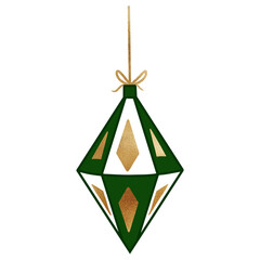 Wall Mural - Diamond Shape Christmas Ornament