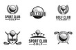collection of golf vector graphic template illustration set for sport club