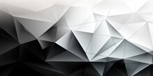 Black White Abstract Background. Geometric Shape. Lines, Triangles