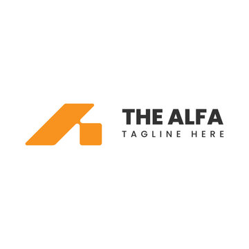 Premium Alfa Logo, profesional minimalist style for business company with letter A concept.