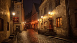 Fototapeta Londyn - Estonia saiakang street in tallinn's old town.