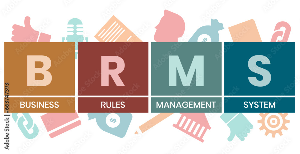 BRMS - Business Rules Management System acronym. business concept ...